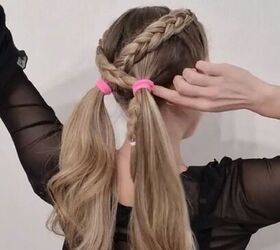 these criss cross braids are perfect for festivals, Criss crossing braids