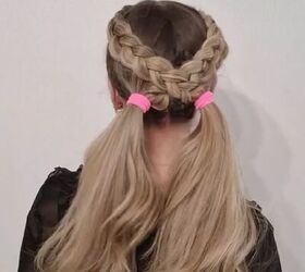 these criss cross braids are perfect for festivals, Criss cross braid hairstyle