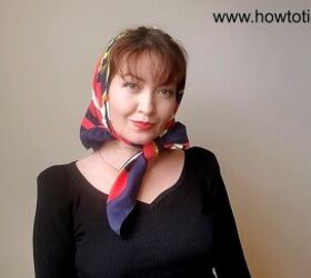 babushka headscarf, Half bow