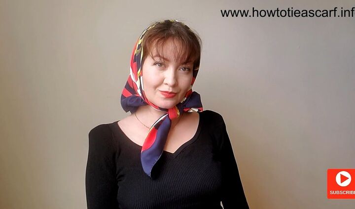 babushka headscarf, Half bow