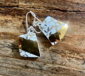 How to Create Beautiful Earrings From Old Ceramic Crockery.