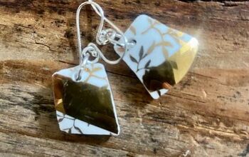 How to Create Beautiful Earrings From Old Ceramic Crockery.