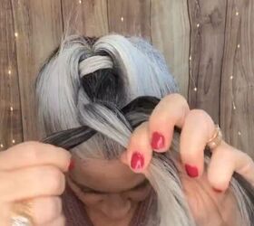 i love to wear my natural gray hair in a bun like this, Braiding ponytail