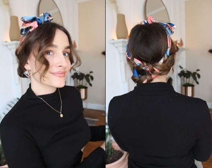 braid your hair into a scarf for this fabulous spring look, Braided spring hairstyle