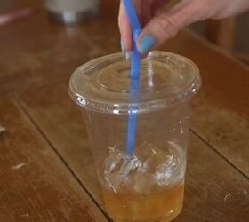 how a straw can help you sew straight lines, Cup with straw