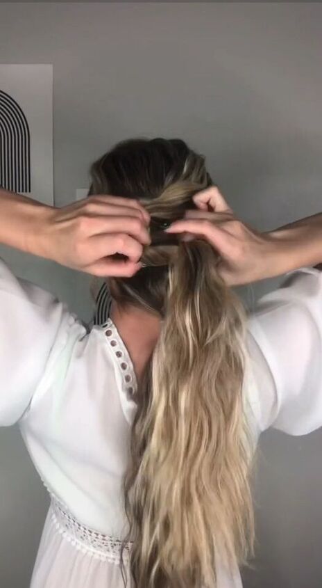 spice up your ponytail, Creating hole