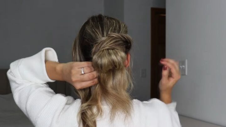 easy wedding guest hairstyles, Wrapping hair