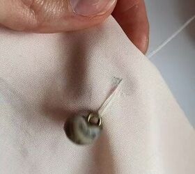 would you replace your buttons with snail shells, Sewing shells on