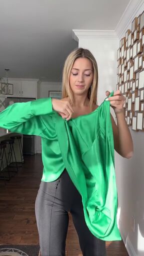 this is my favorite hack for button down blouses, Draping
