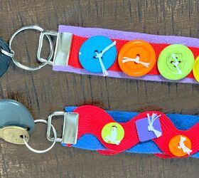 DIY Keychain With Button and Trim