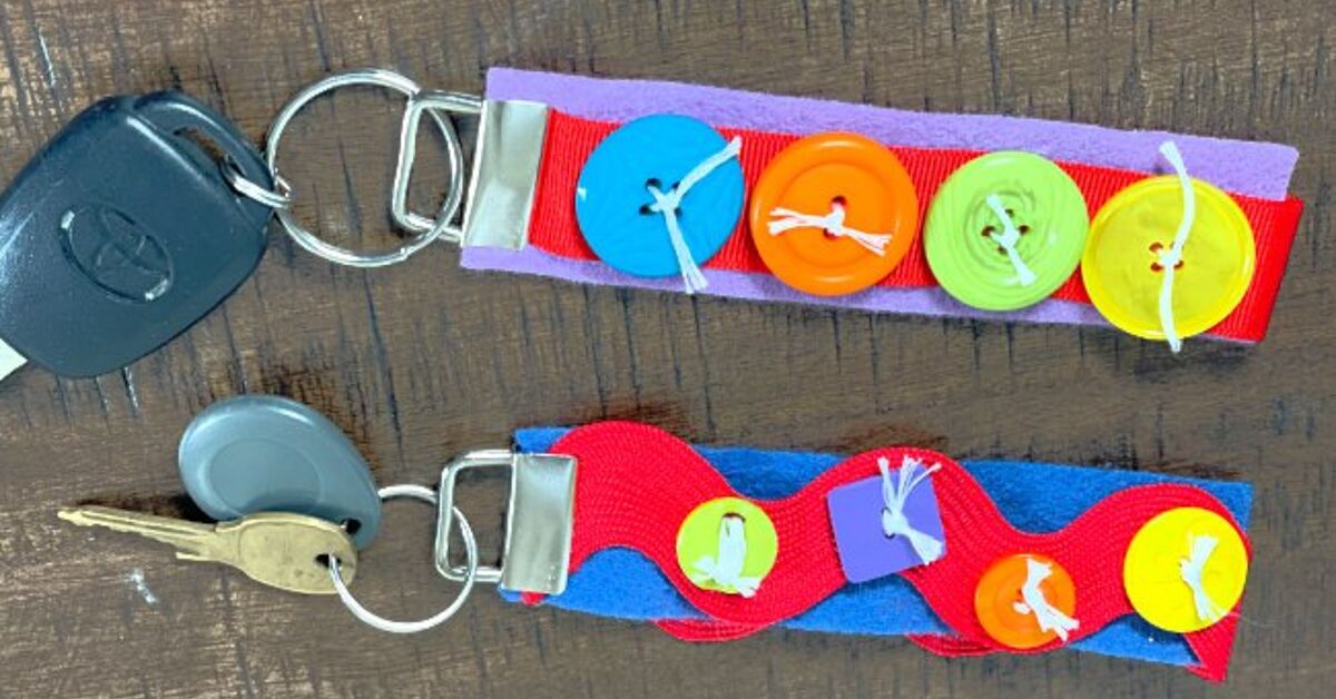 Button Thread Keychain DIY Keychain With Button and Trim | Upstyle
