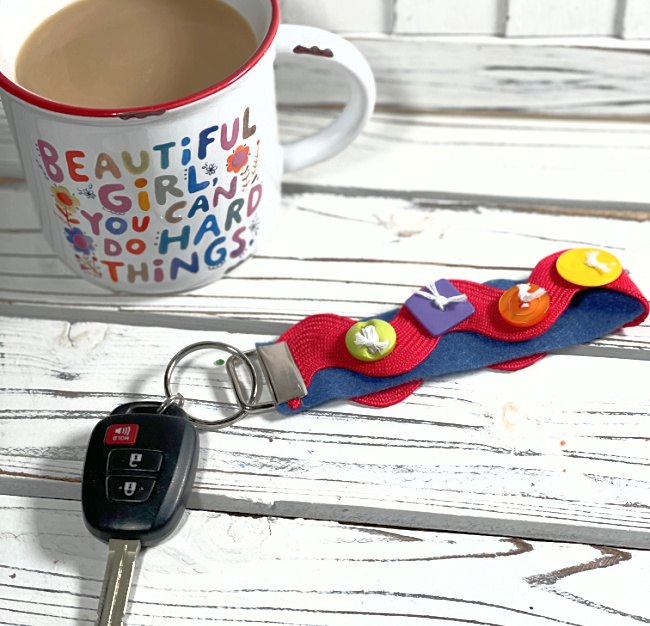 Button Thread Keychain DIY Keychain With Button and Trim | Upstyle