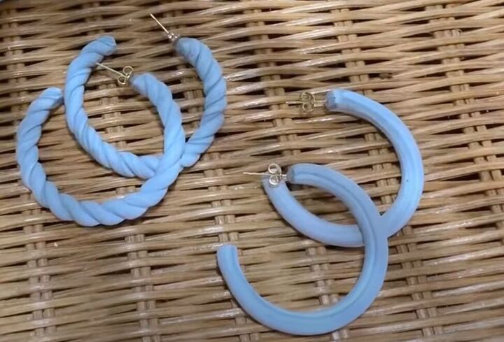 diy polymer clay hoop earrings, DIY polymer clay hoop earrings