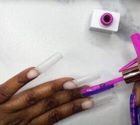 cute pink and blue nails, Creating ombre