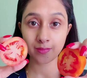 how tomatoes help with dark eye circles, Prepping tomato