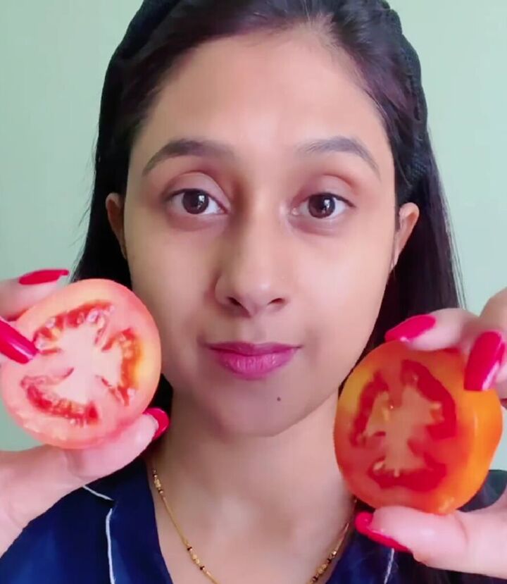 how tomatoes help with dark eye circles, Prepping tomato