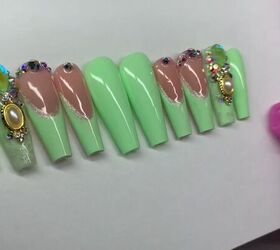 pastel green nail ideas, Pastel lime green nails