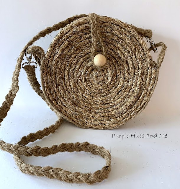 diy coiled rope shoulder bag