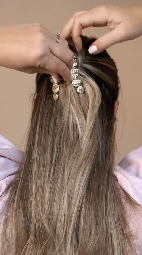 easy half up and half down hairstyle, Accessorizing