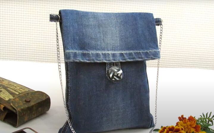 how to make bags from old jeans step by step, Style 2 Mini bag