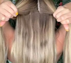 Grab 2 strands of hair and try this 2-minute half-up-half-down idea that'll make you look so good this summer