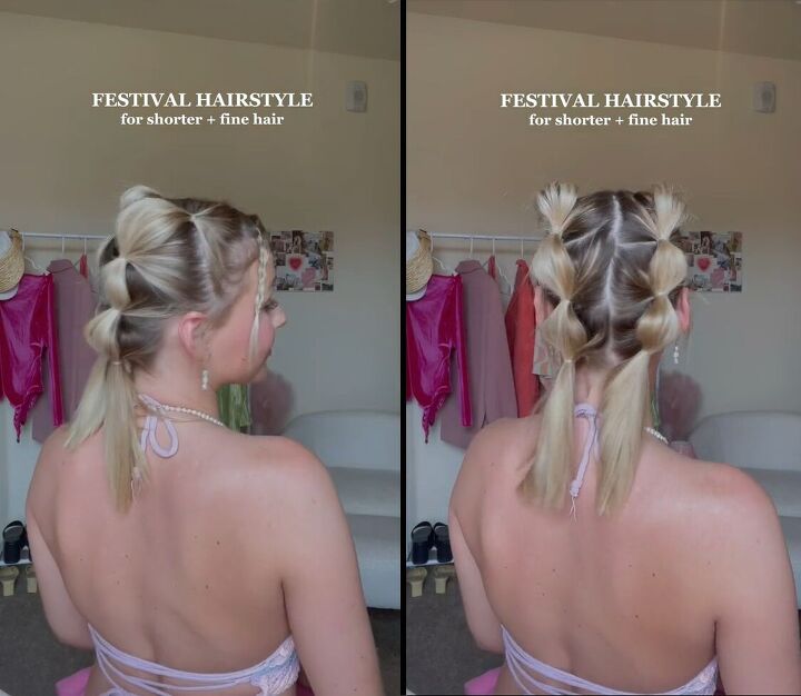 festival hairstyle perfect for short hair, Festival hairstyle perfect for short hair