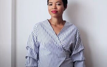 How to DIY a Cute Wrap Top From a Men's Shirt