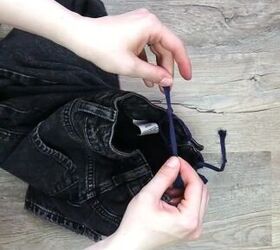 how to make waistband smaller without sewing, Knotting elastic