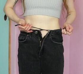 how to make waistband smaller without sewing, Tying elastic