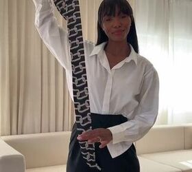 The way she uses her silk scarf to upgrade her outfit is pure magic!