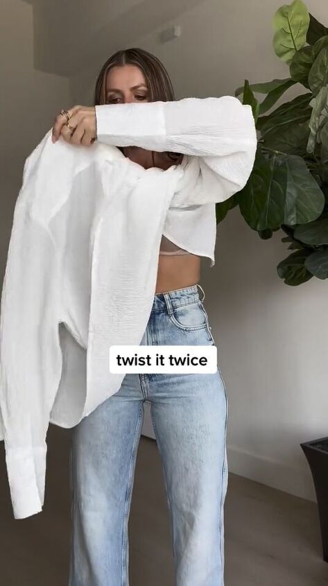 The Viral Button-down Hack Worn 3 Different Ways | Upstyle