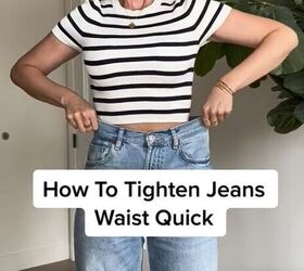 Quick Fix to Make Your Jeans Fit Better - No Sewing Needed! | Upstyle