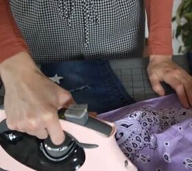 diy jeans that will sparkle, Ironing on stars