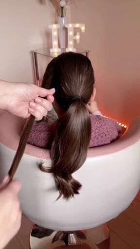 this hack gives your ponytail an elevated look, Tying section back