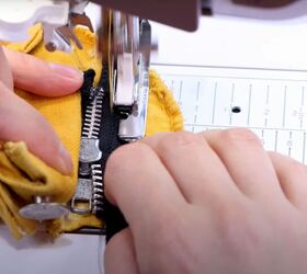 how to replace a zipper on jeans, Inserting zipper tape