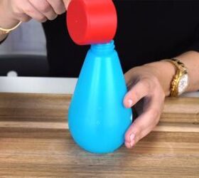 Why she adds 4 teaspoons of sugar to a spray bottle and a dash of salt