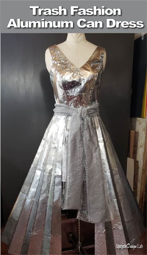 trash fashion wedding dress episode 4 aluminum drink can overskirt