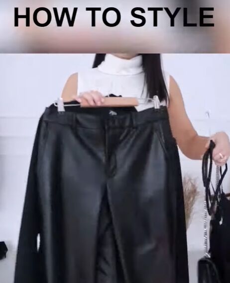 how to style black leather pants, How to style black leather pants