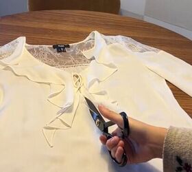 the easiest no sew thrift flip, Cutting blouse