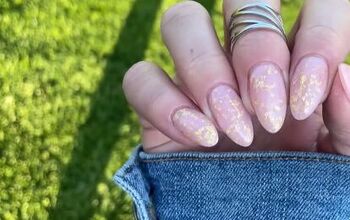 How to DIY Easy Milky Foil Nails