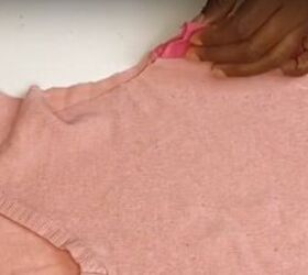 upcycle a sweater, Attaching the arm bands