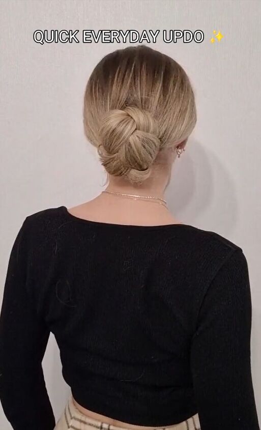 quick and easy everyday updo, Quick and easy everyday updo