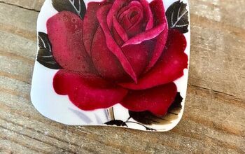 How to Make a Vintage Rose Brooch Pin From Old Crockery