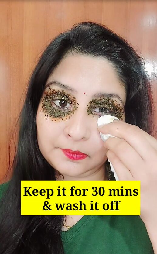 how green tea can help get rid of your dark eye circles, Removing