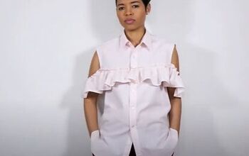 Men's Shirt Refashion Tutorial: How to DIY a Cute Ruffle Blouse
