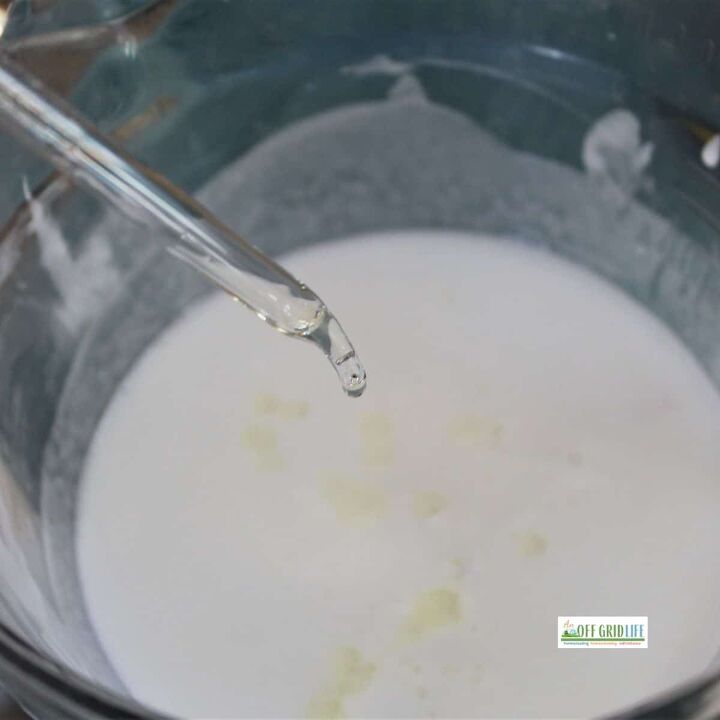 sugar scrub soap recipe, Add Vitamin E Argan oil to melted goat milk soap