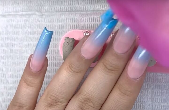 ombre gel nails, Creating ombre