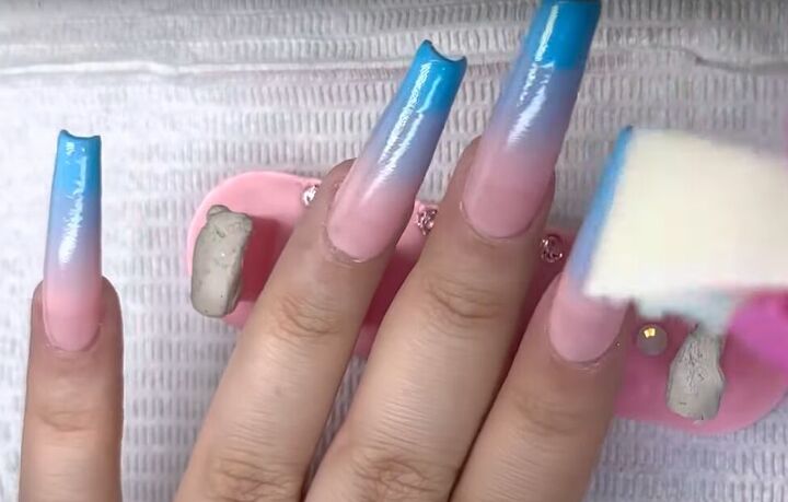 ombre gel nails, Creating ombre