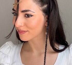 easy and cute flirty hairstyle, Braiding