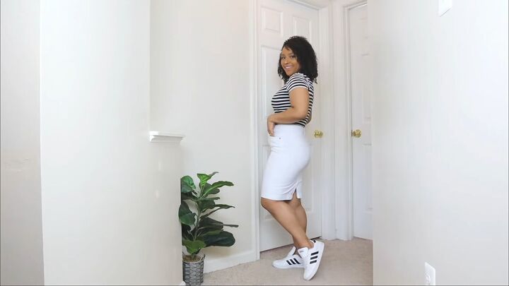 how to style a white skirt, Sporty casual